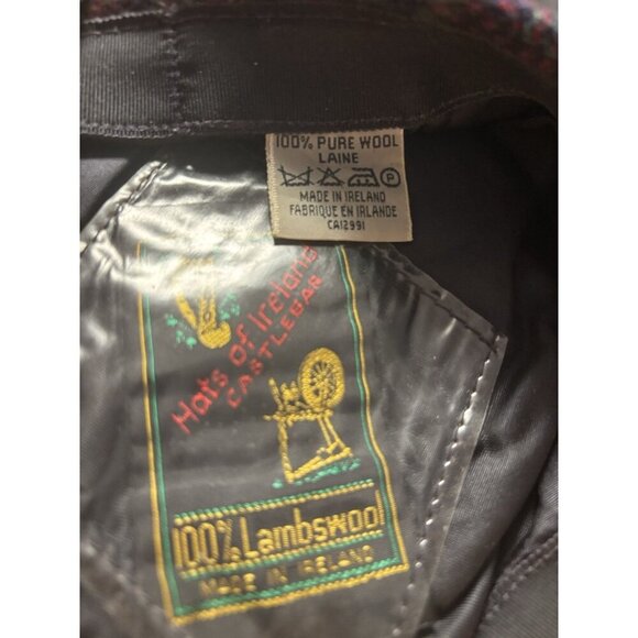 Hats of Ireland Castlebar Vtg 100% Lambswool Flat Cap, OSFM, Preppy Grandpacore - Picture 6 of 6
